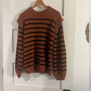 Orange Striped Sweater